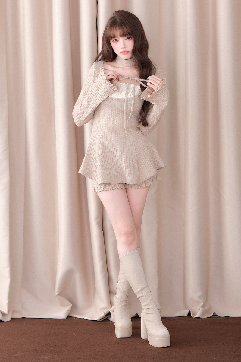 Ribbed Knit Dress + Shorts