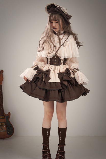 [pre-order] Lolita Shirt + Fishbone Corset Skirt