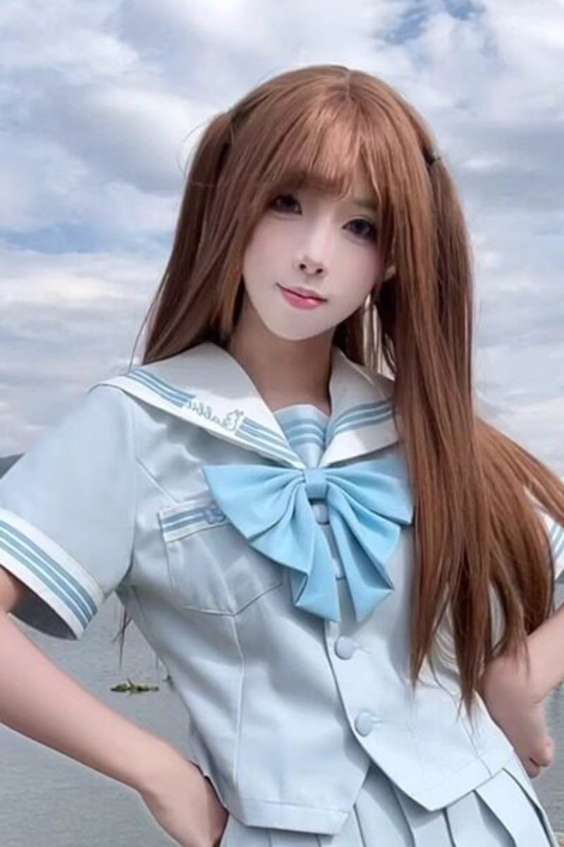 Rabbit Sailor Top + Skirt + Ribbon