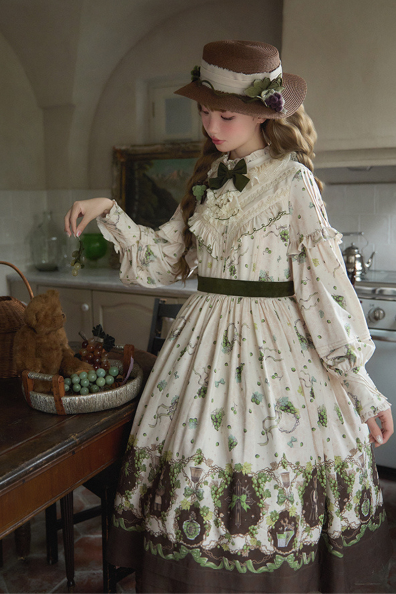 Winery Retro Bear Lolita Dress