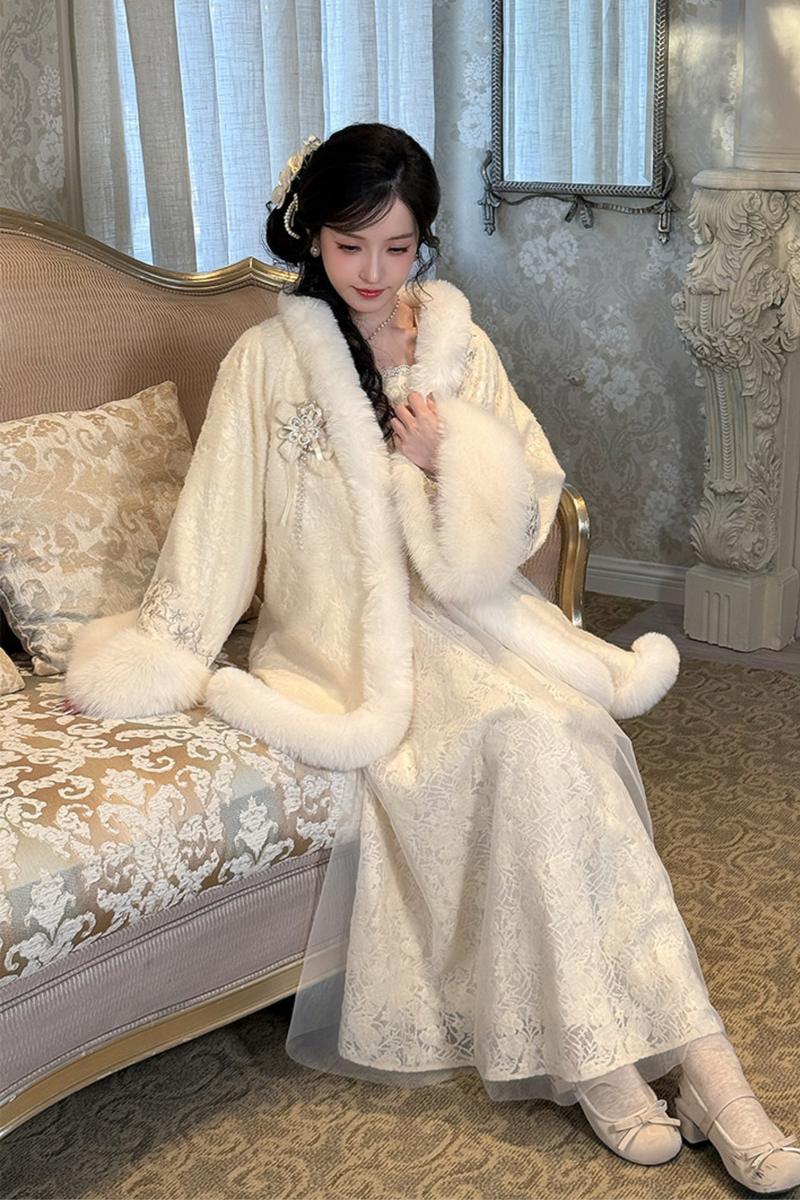 Pure White Square Neck Dress + Jacket