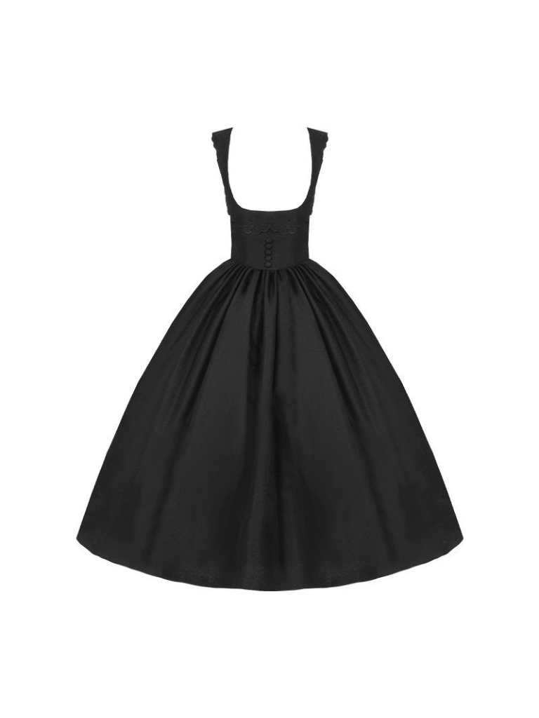Night Traveler Classic Black Gothic Lace Jacket Dress + Ruffle White Blouse and Black Dress