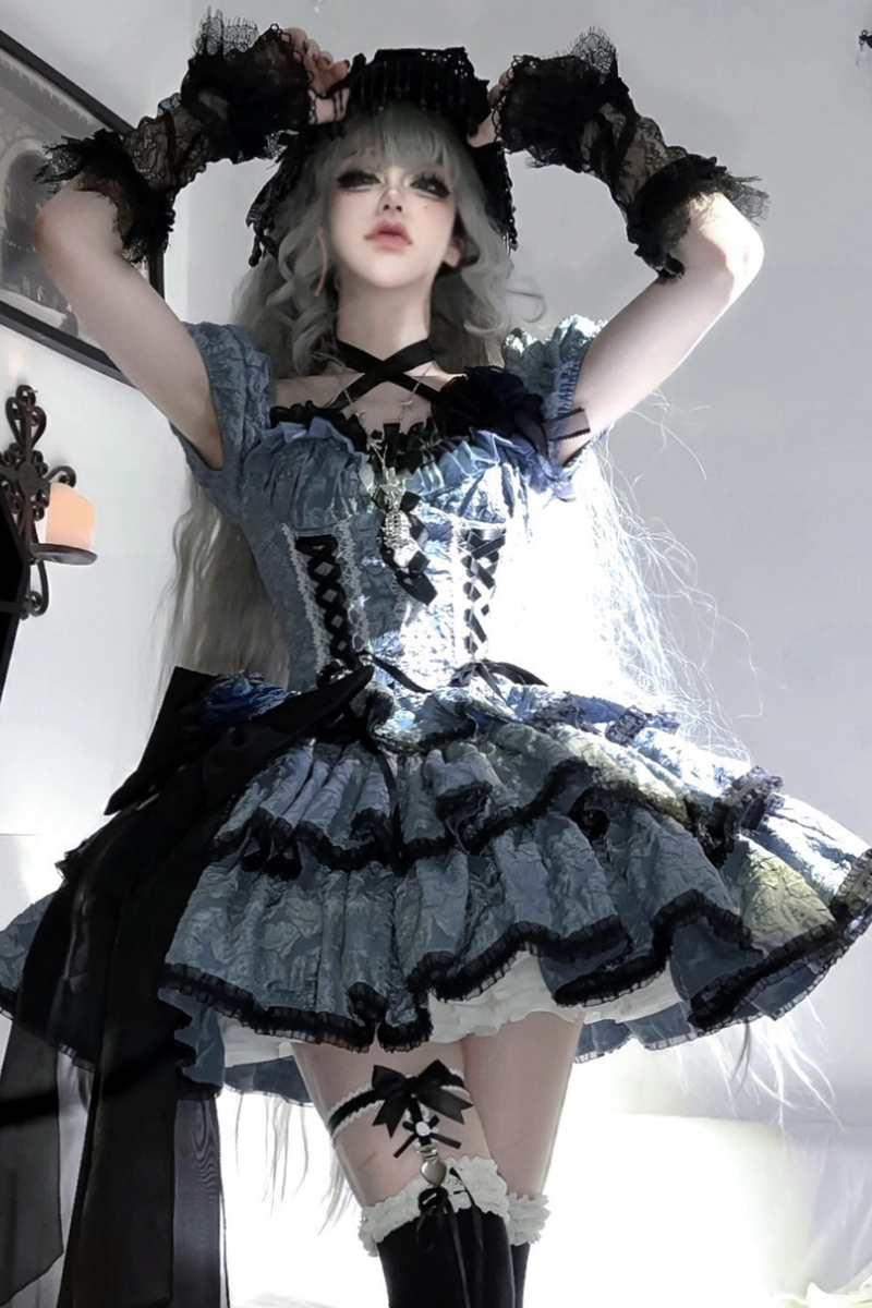 Dark Blue Gothic Lolita Dress