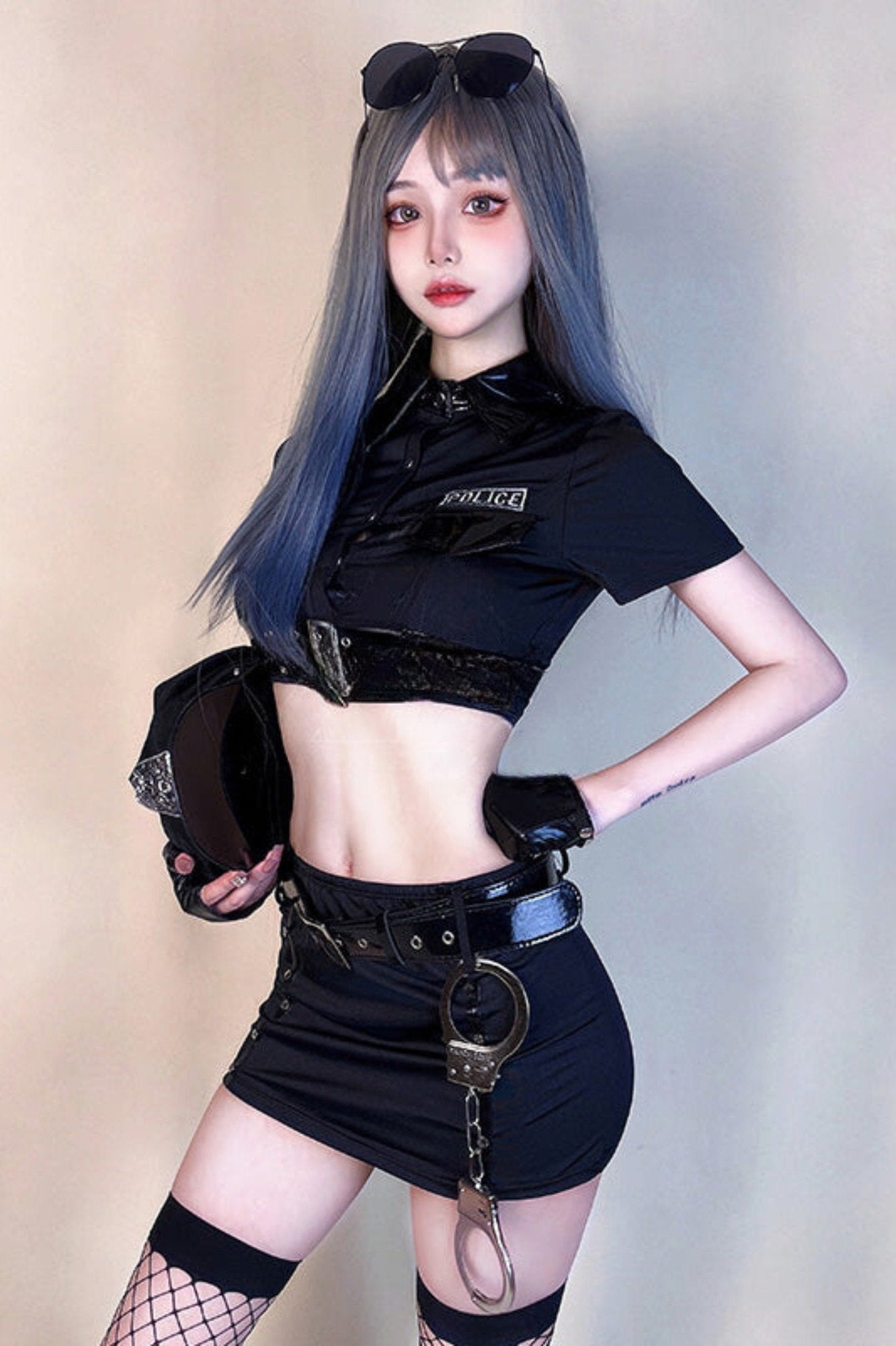 Motorcycle Police Stage Outfit Set