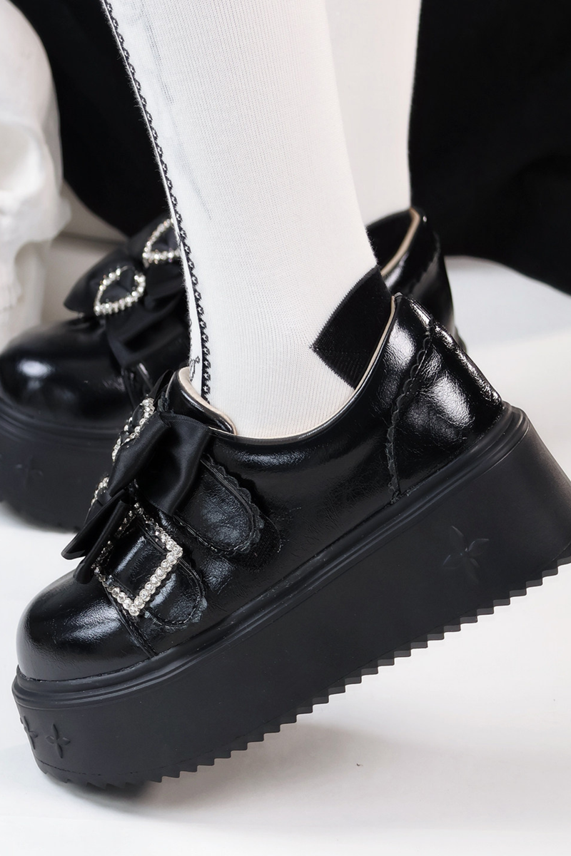 Ribbon Heart Platform Shoes