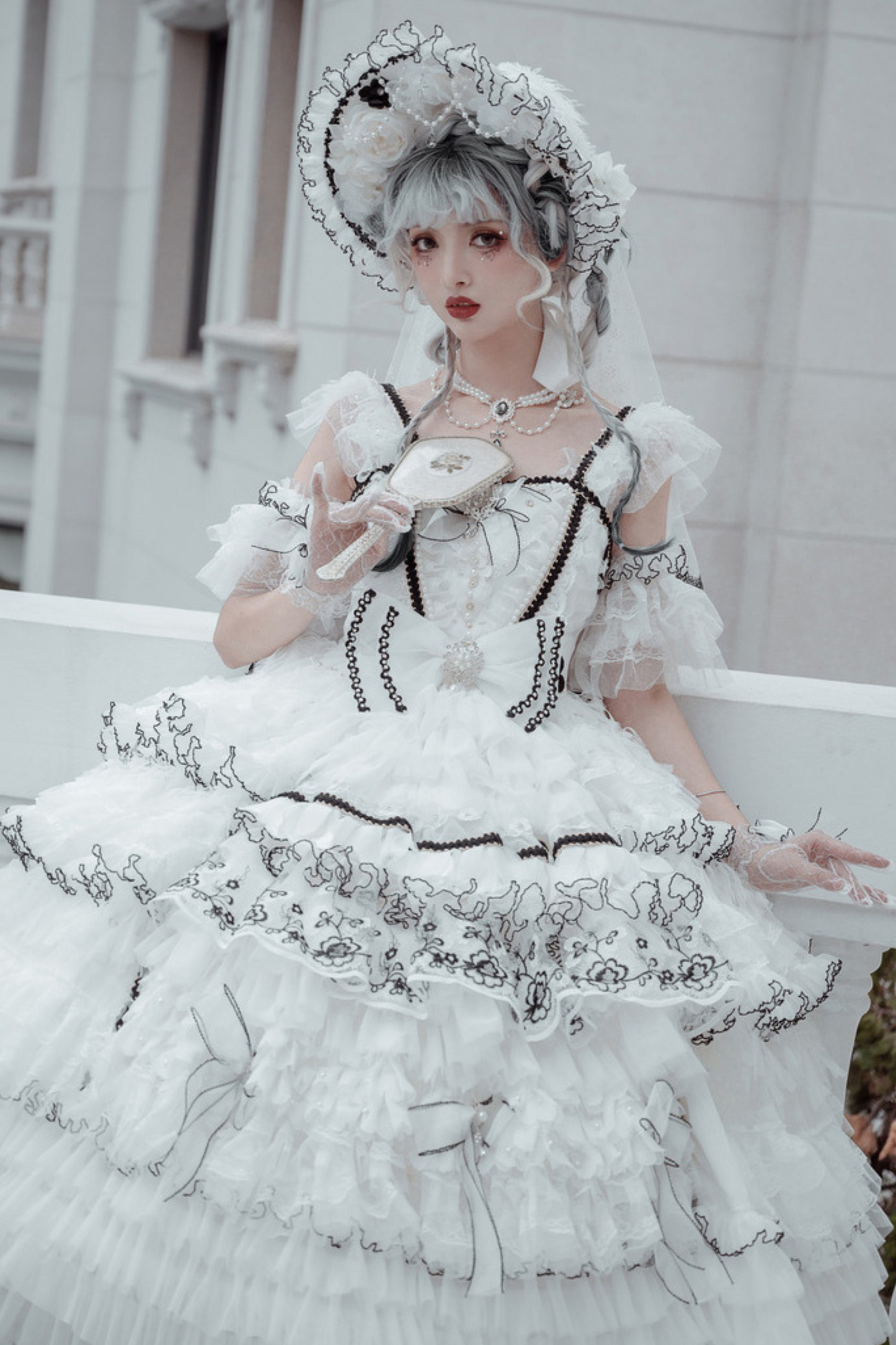 Dark Night Stars Wedding Lolita Dress