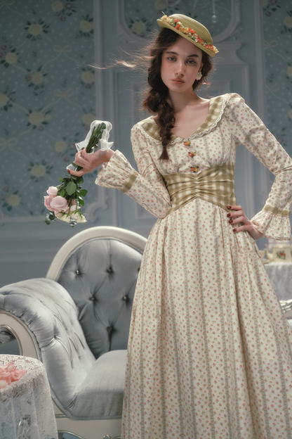 Retro Lace Maid Cotton Dress
