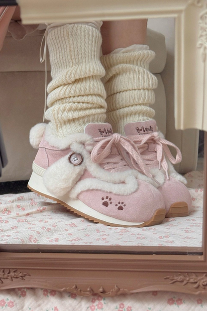 Fur Round Sweet Sneakers