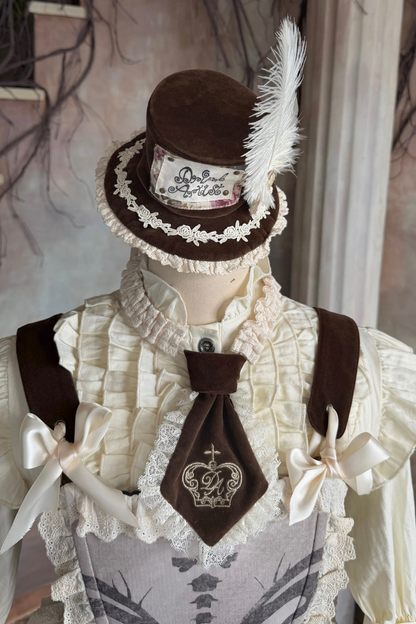 Wine Meat Market Top Hat + Tie