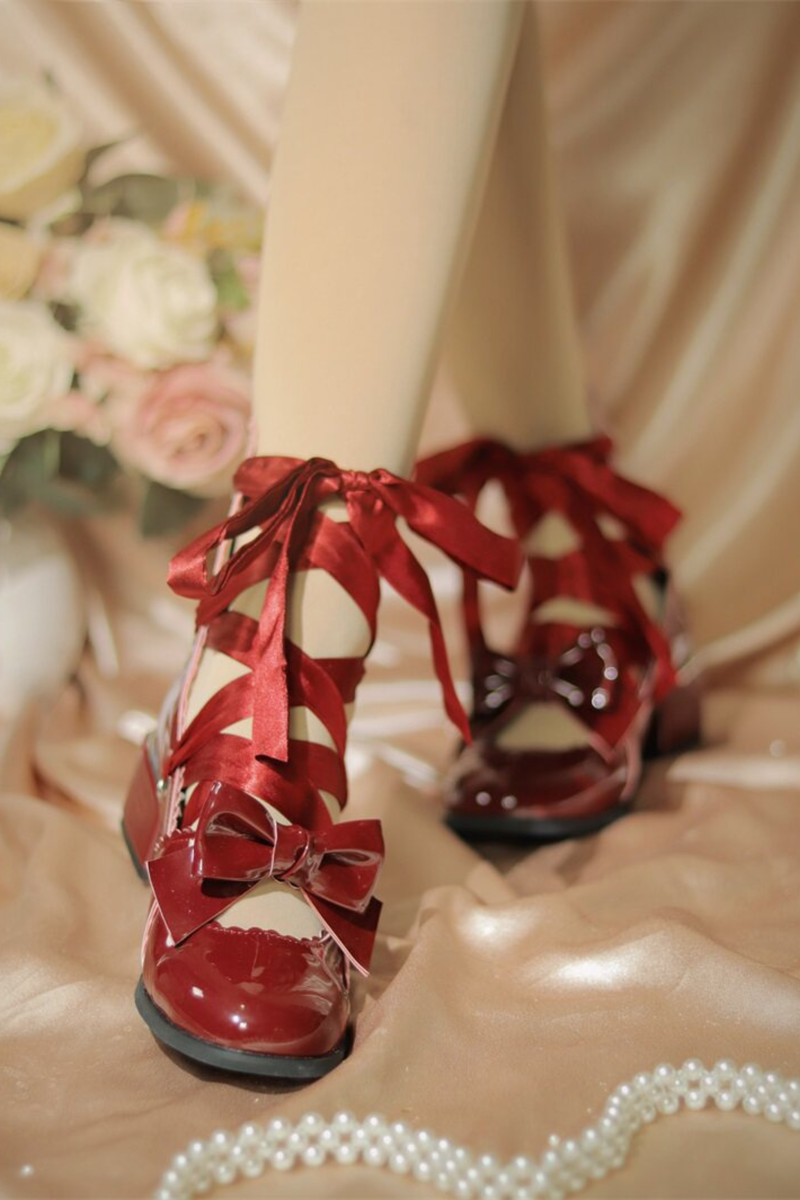 Lace-up Retro Lolita Shoes