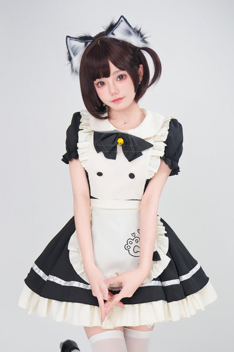 Black and White Cat Maid Set