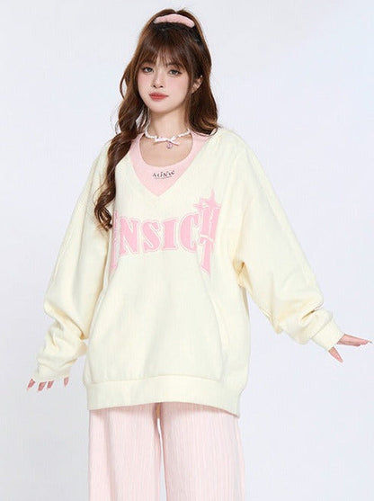 American Lazy Niche Sweatshirt Two-piece Set
