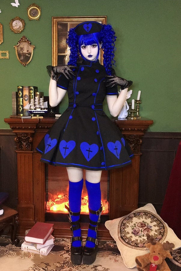 [pre-order Deadline: May 4] Heart Cross Nurse Cosplay Lolita Dress
