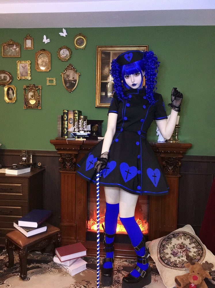 [pre-order Deadline: May 4] Heart Cross Nurse Cosplay Lolita Dress