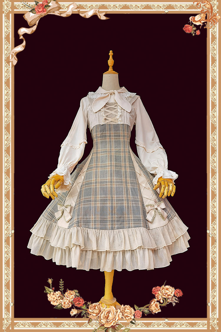Multi-color Backlight Memoirs Slim Bowknot Sleeveless Ruffle Classic Lolita Dress