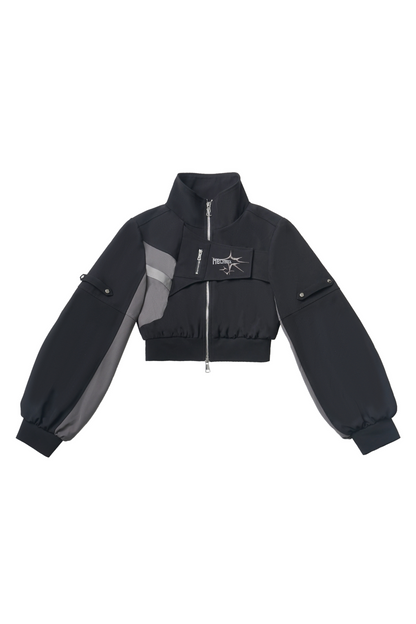 Black Cargo Anti-wrinkle Jacket Set