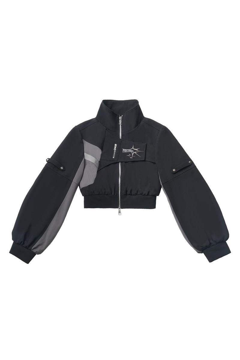 Black Cargo Anti-wrinkle Jacket Set