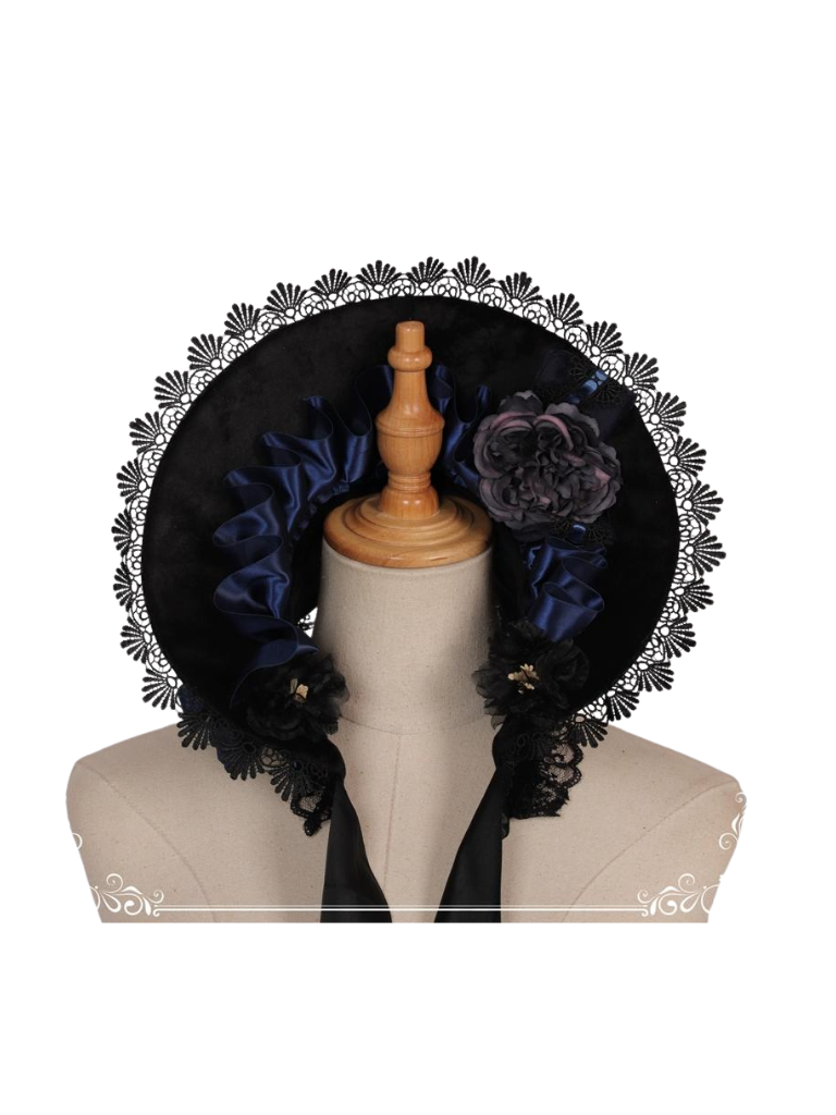 Black Retro Gothic Dark Lolita