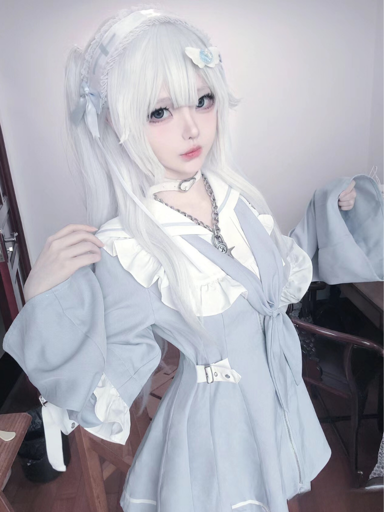[angel Style] Aqua Medical Dress + Shorts Set