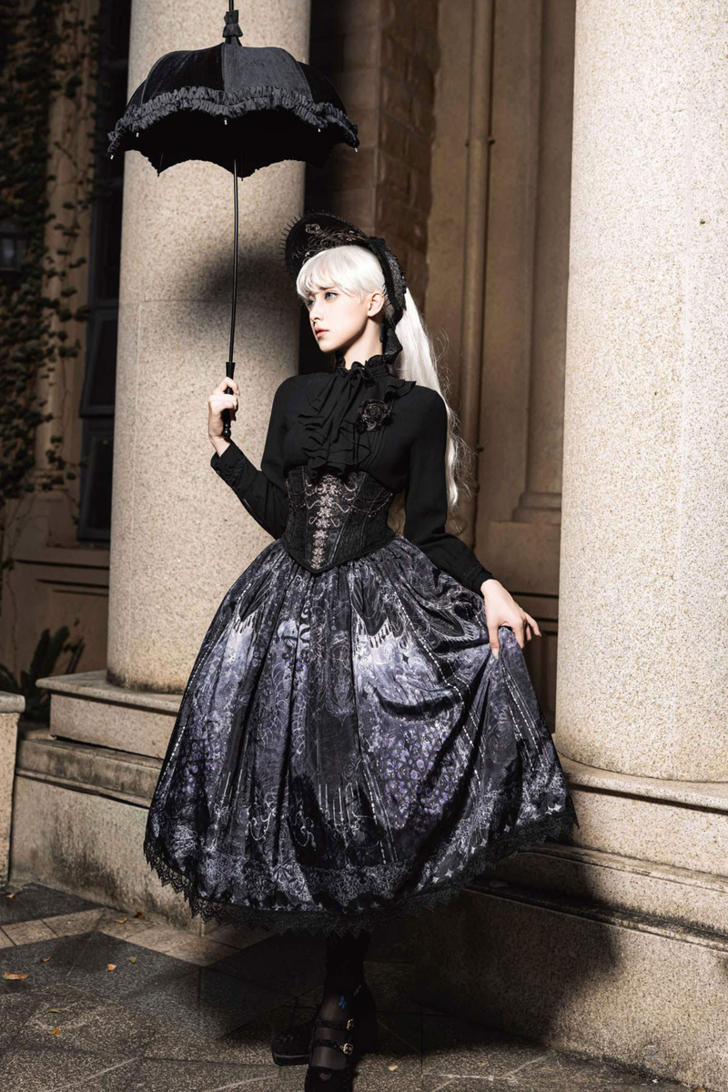 Gothic Lolita Jumper Skirt + Jacket + Skirt + Shirt + Corset + Accessories