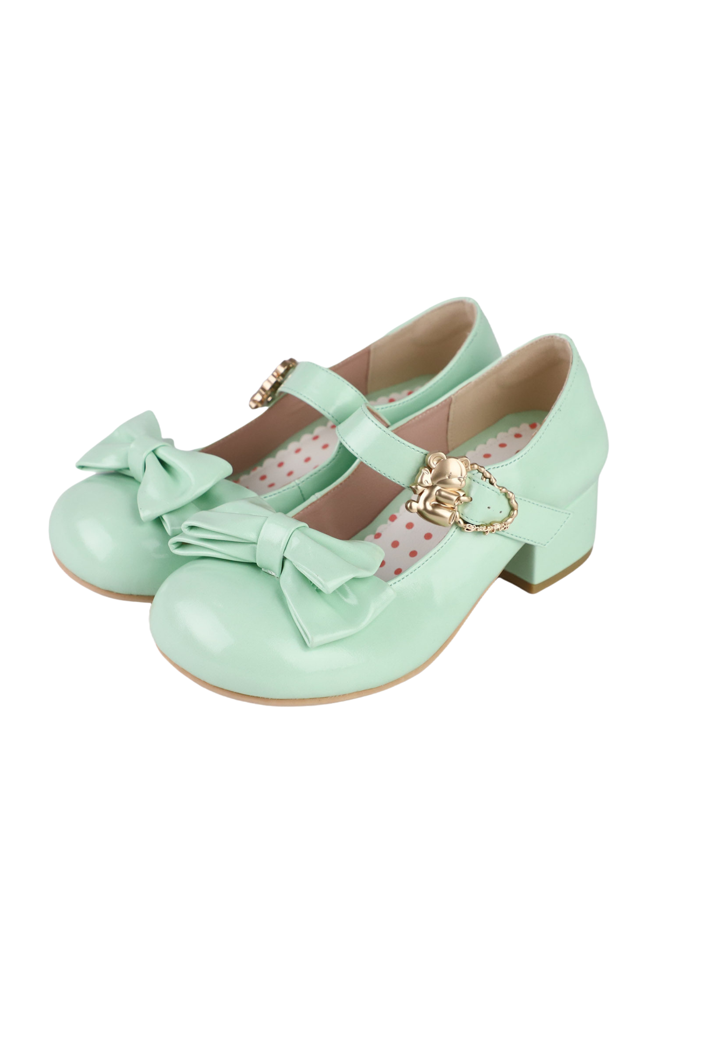 Glossy Color Ribbon Shoes