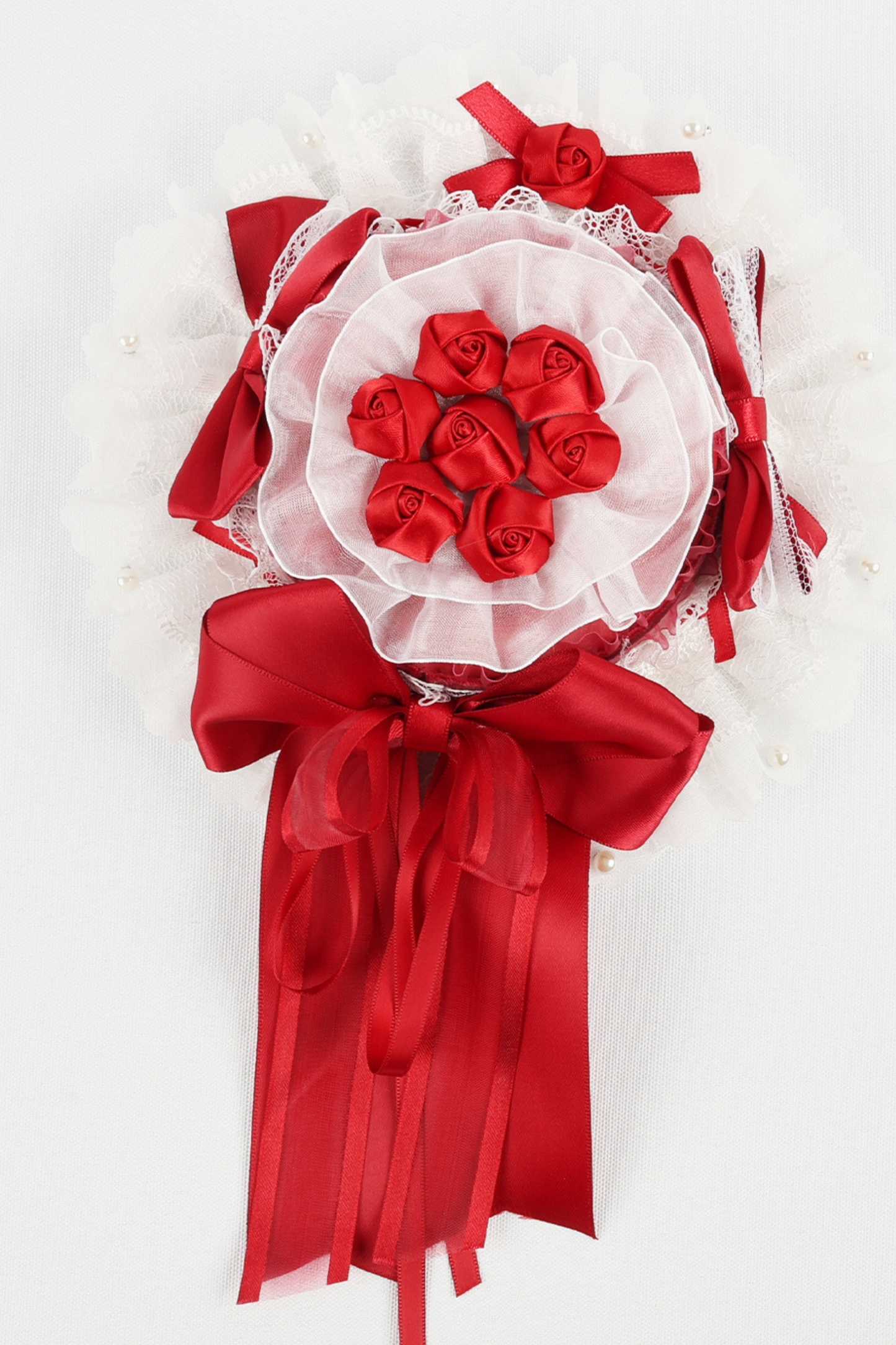 Rose Lace Lolita Bonnet + Hat + Hairband + Clip Hat + Crown