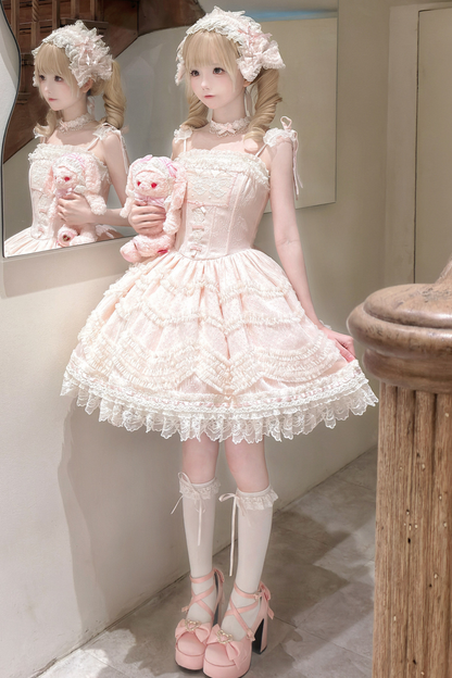 Sweet Jenny Lolita Jumper Skirt + Necklace + Hat + Headband