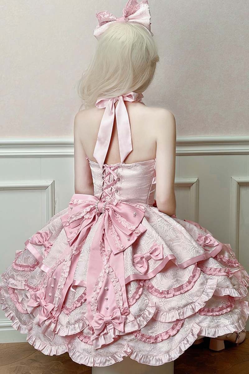 [pre-order Deadline: April 3] Sweet Ruffled Lolita Princess Ribbon Dress