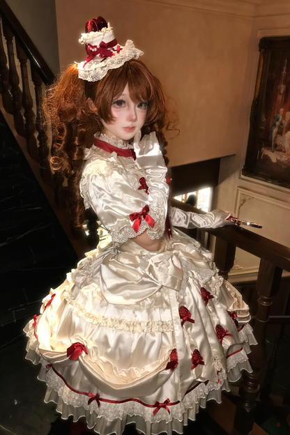 [pre-order Deadline: March 29] Cream Strawberry Lolita Dress