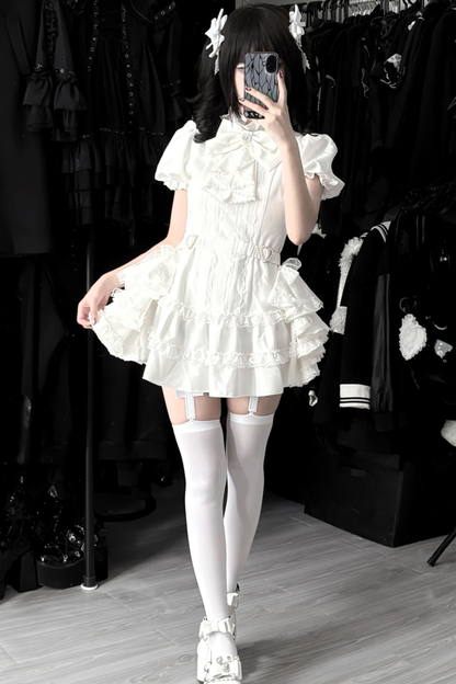 Puff Sleeve Gothic Style Top + Pants