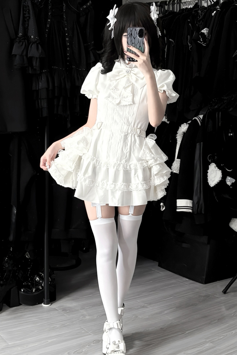 Puff Sleeve Gothic Style Top + Pants