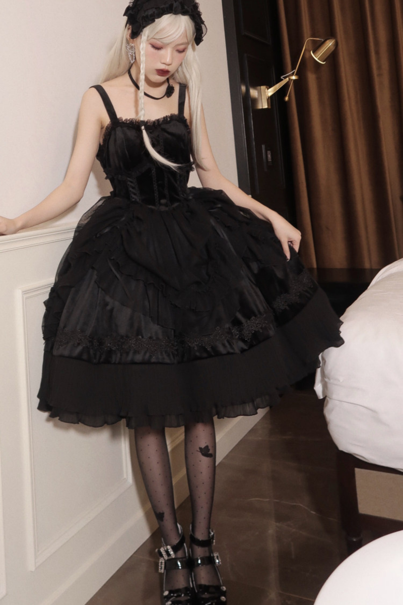 Gothic Doll Lolita Dress + Short Jacket