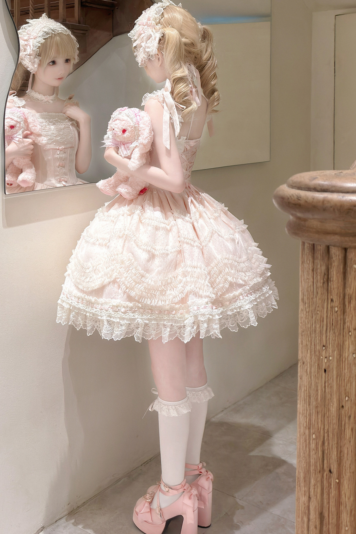 Sweet Jenny Lolita Jumper Skirt + Necklace + Hat + Headband
