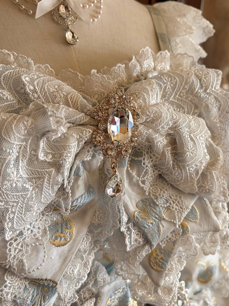 [pre-order Deadline: May 13] Blue/white/light Green Butterfly Fantasy Dress + Complete Set