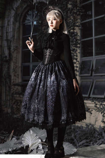 Gothic Lolita Jumper Skirt + Jacket + Skirt + Shirt + Corset + Accessories