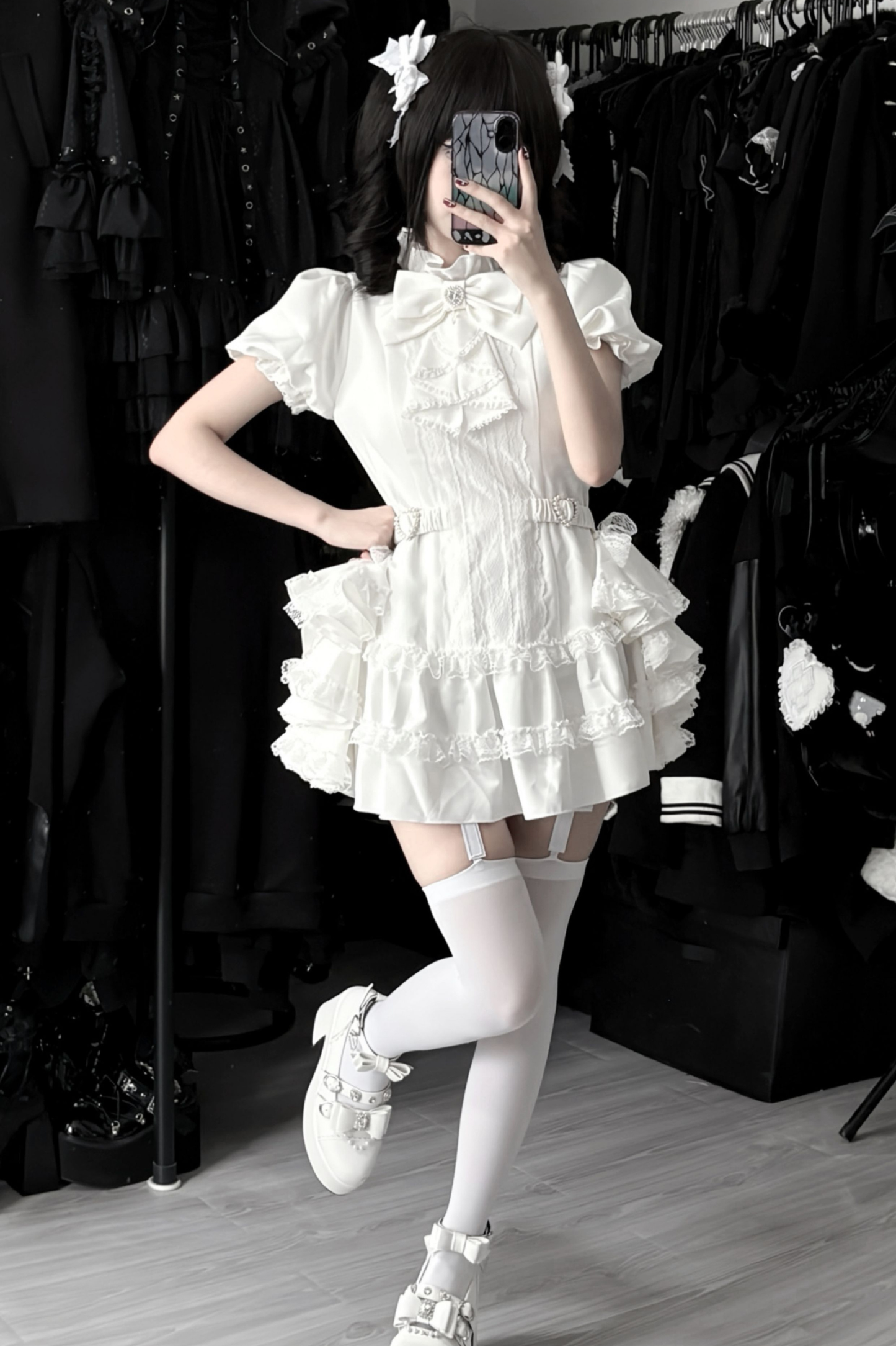 Puff Sleeve Gothic Style Top + Pants