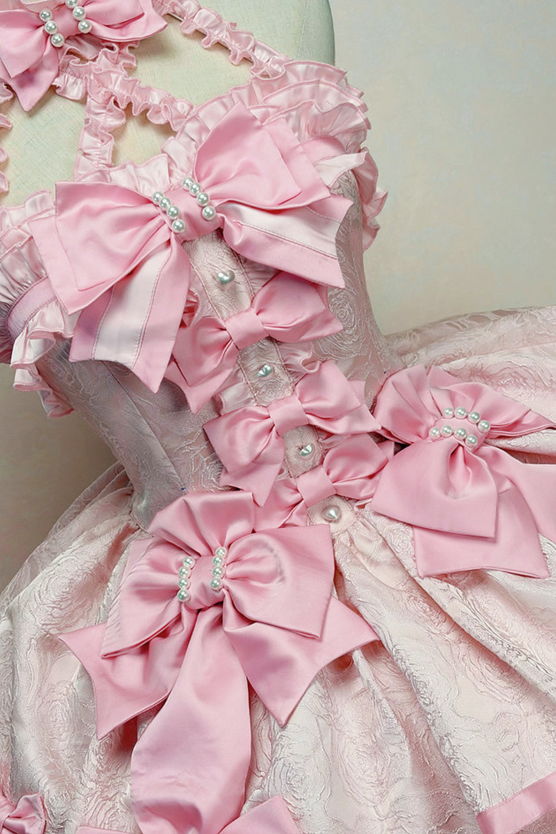 [pre-order Deadline: April 3] Sweet Ruffled Lolita Princess Ribbon Dress