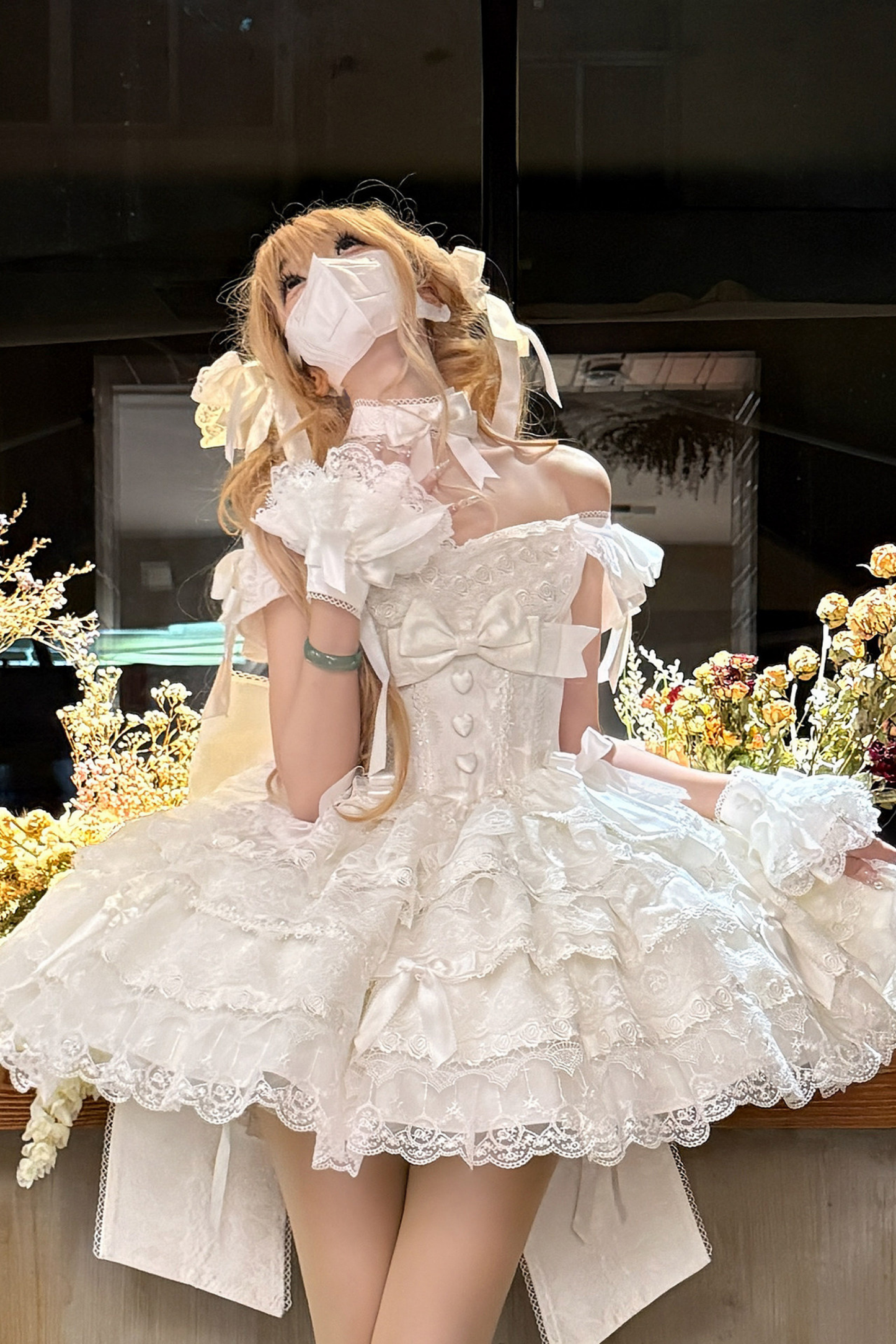 [pre-order] Princess Ballet Tiered Lolita Dress + Headband + Necklace + Sleeves + Tail