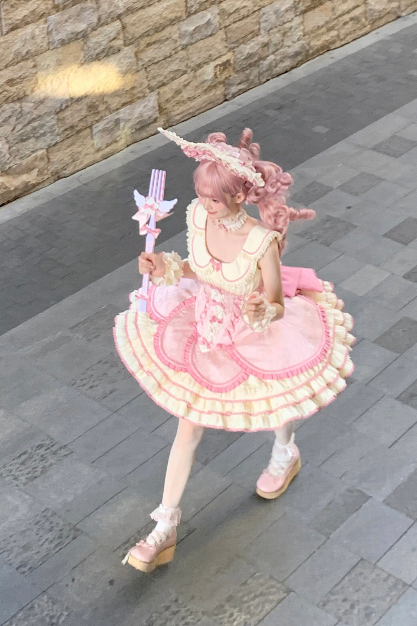 Magical Girl Lolita Dress + Bonnet + Pendant + Sleeves