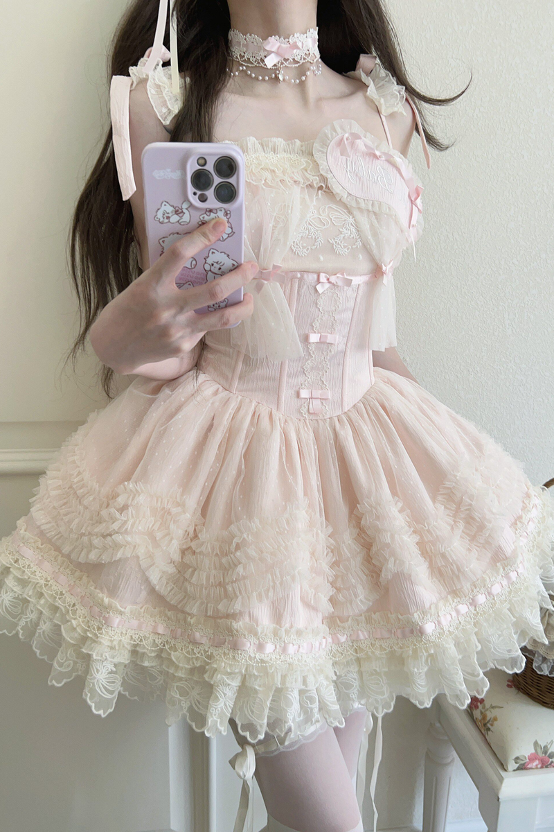 Sweet Jenny Lolita Jumper Skirt + Necklace + Hat + Headband