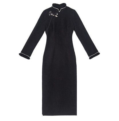 Two Tone Waist Chinese-style Dress