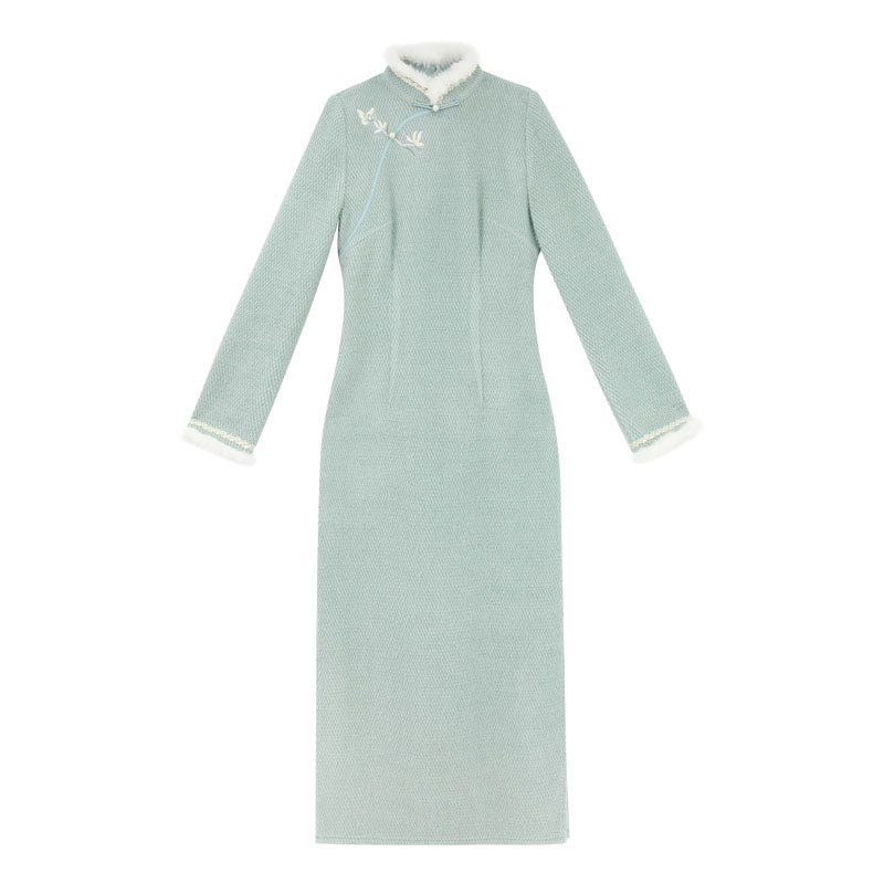Two Tone Waist Chinese-style Dress