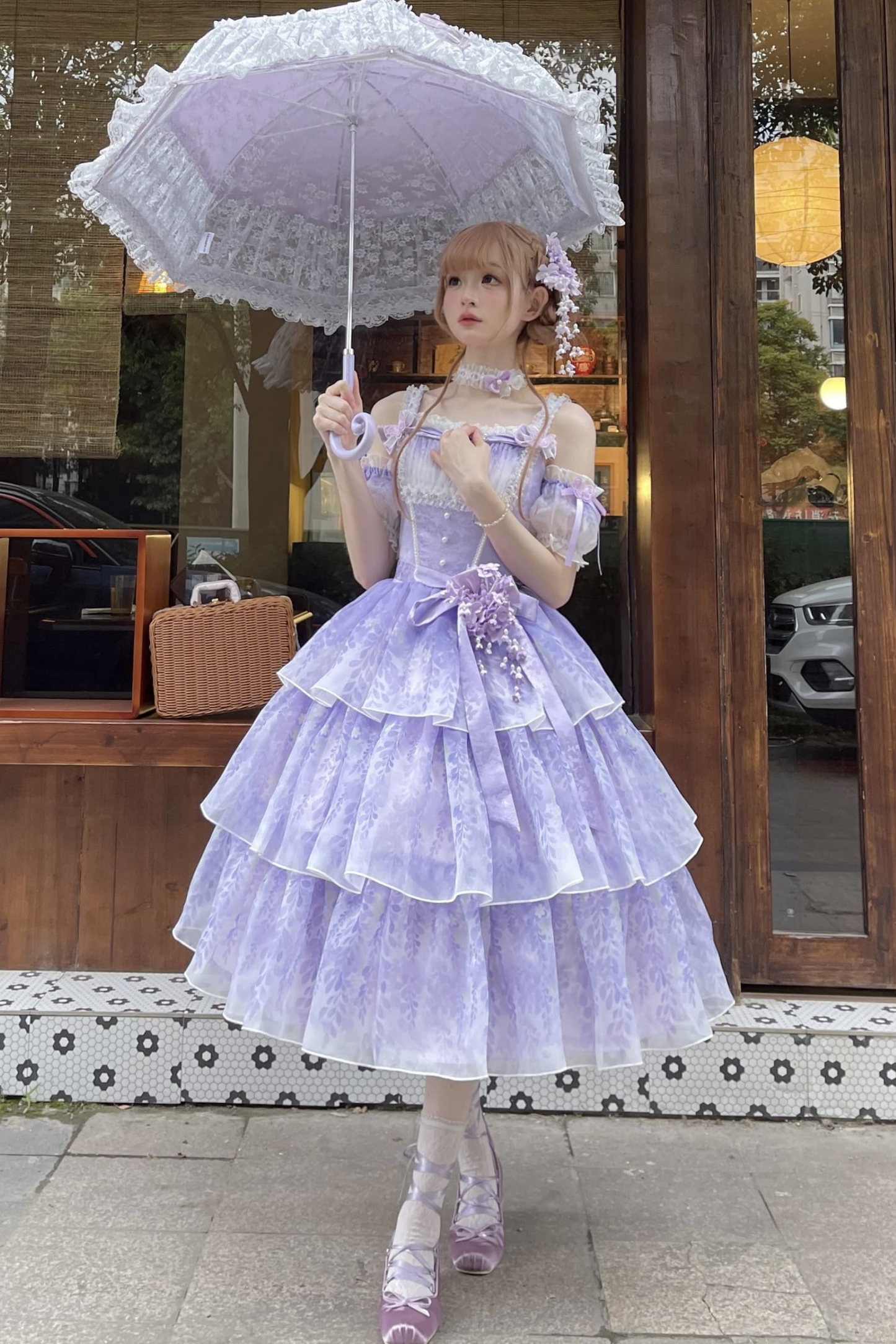 [pre-order] Ballet Style Dress + Hat + Headband + Ribbon Tail