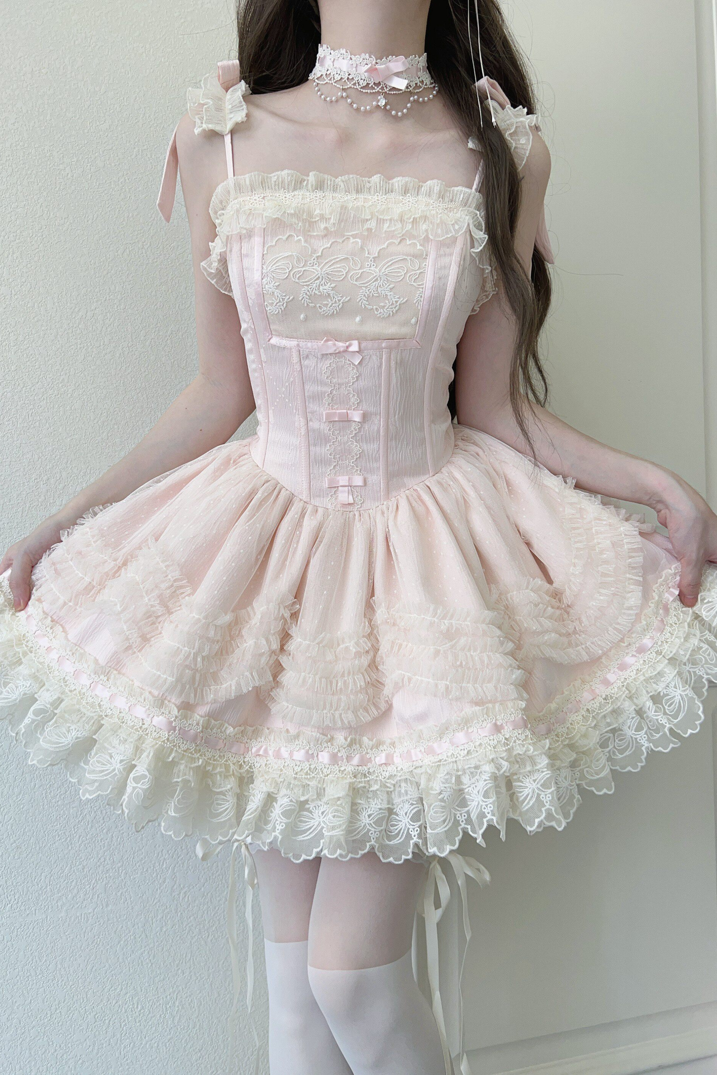Sweet Jenny Lolita Jumper Skirt + Necklace + Hat + Headband