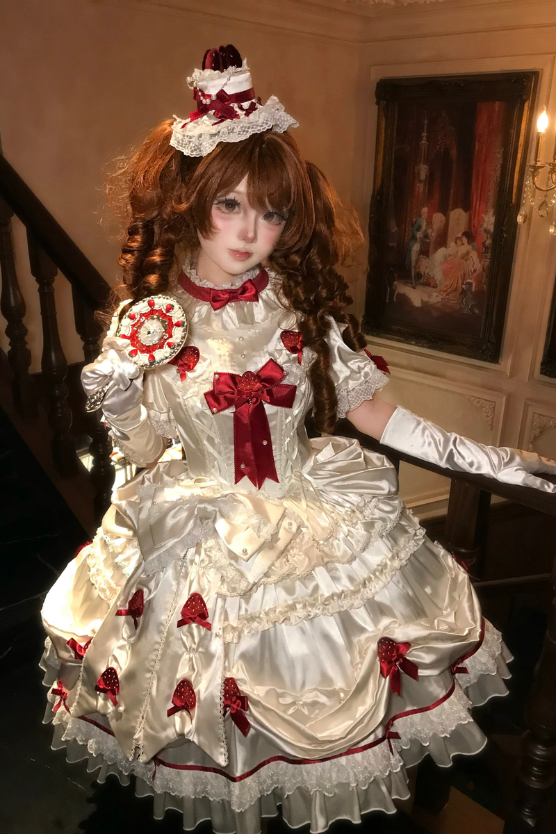 [pre-order Deadline: March 29] Cream Strawberry Lolita Dress