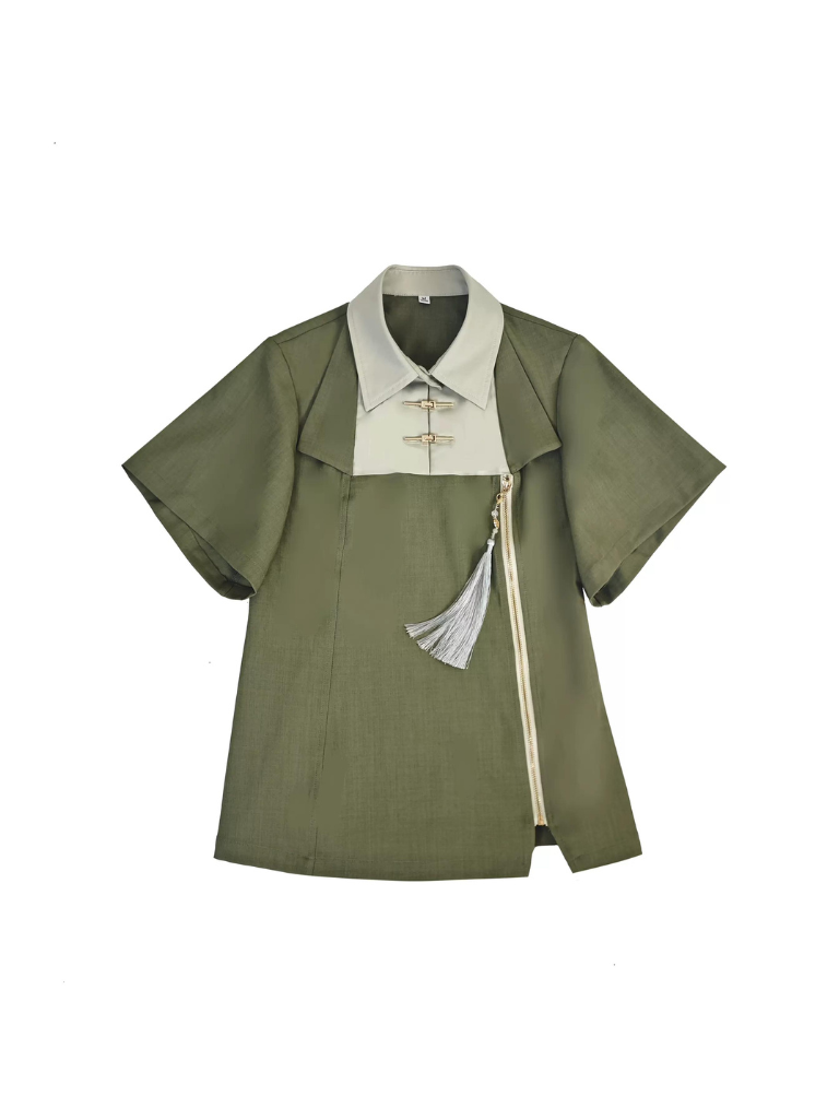 Chinese-style Mode Summer Top + Shorts