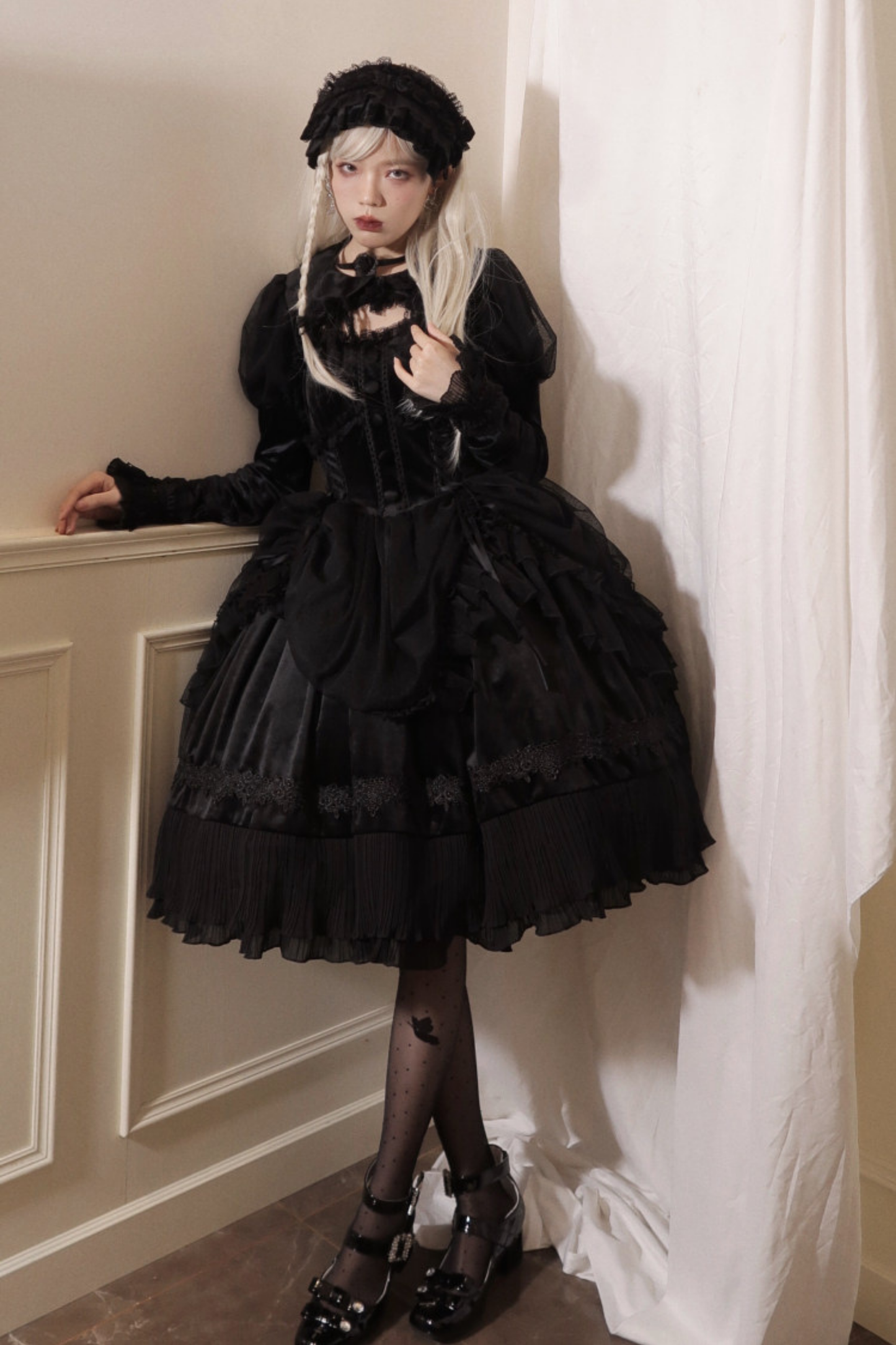 Gothic Doll Lolita Dress + Short Jacket