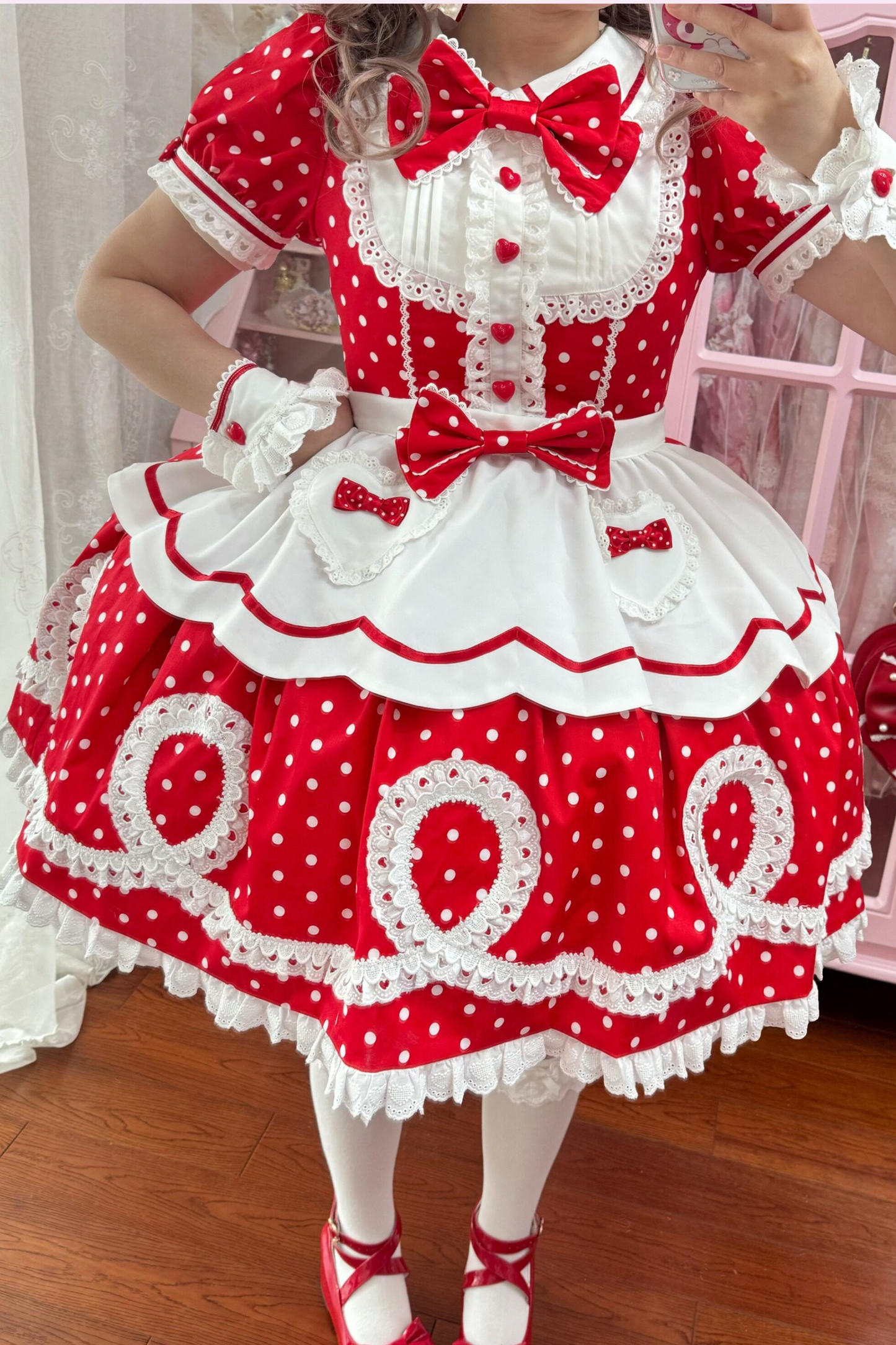 [pre-order] Retro Doll-like Lolita Dress + Hair Band + Clip + Bonnet + Hat