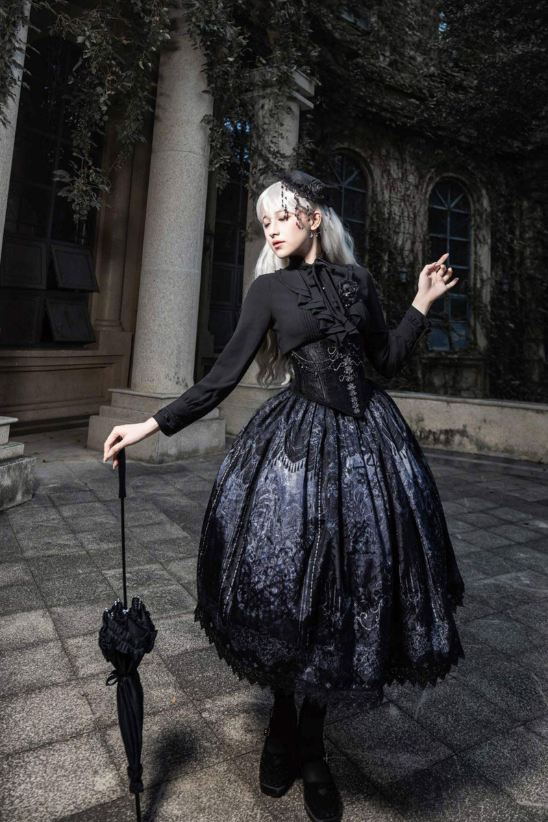 Gothic Lolita Jumper Skirt + Jacket + Skirt + Shirt + Corset + Accessories