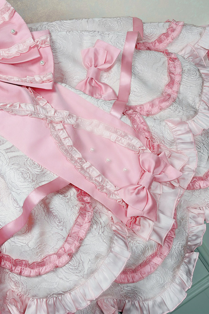 [pre-order Deadline: April 3] Sweet Ruffled Lolita Princess Ribbon Dress